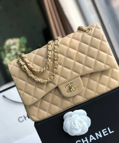 Сумка Jumbo Classic Lambskin Bag Beige